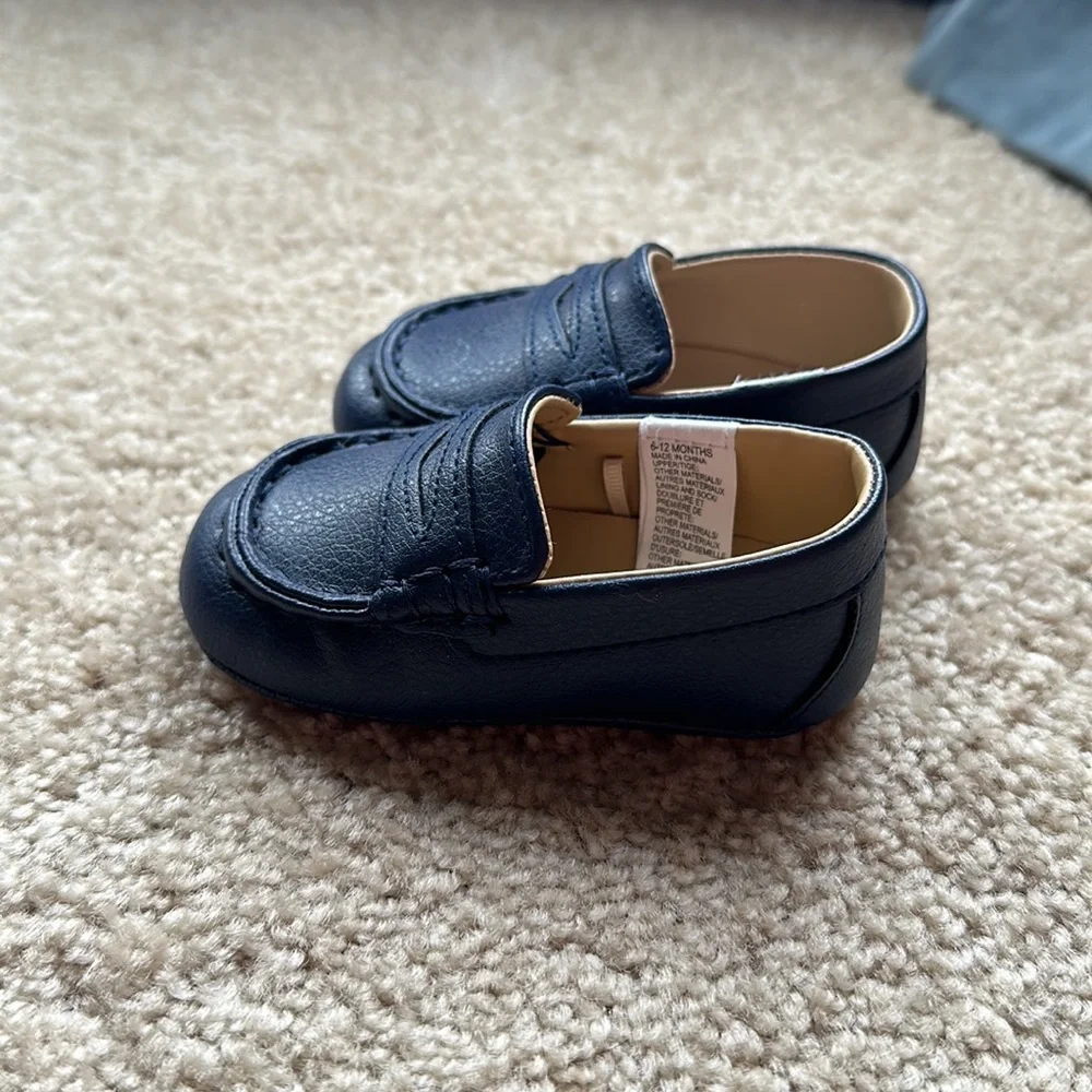 Janie and Jack 6-12 month blue loafers
